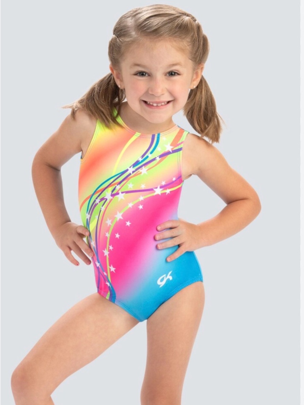 GK Kids' Rainbow Star Gymnastics Leotard Sz CM